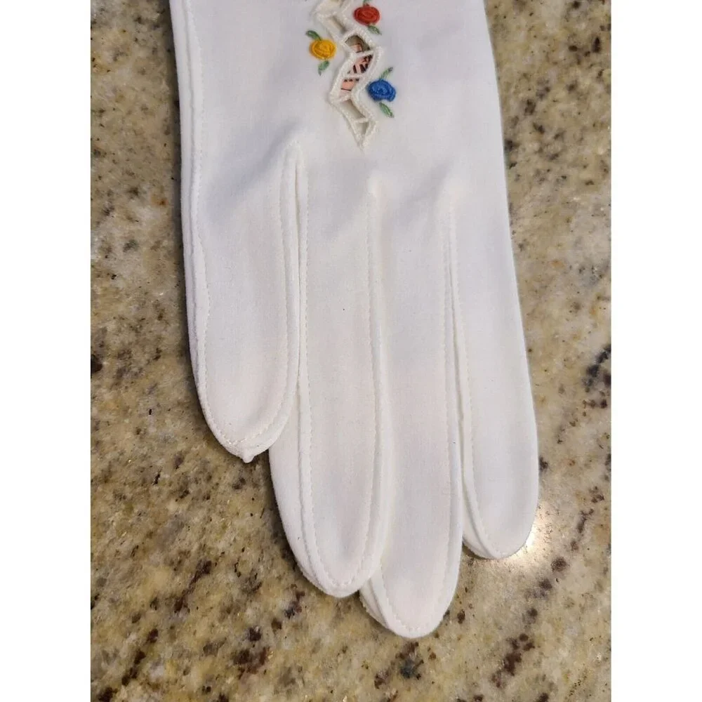 New! Women's Size XS-S 6 White Colorful Flower Cutout 8